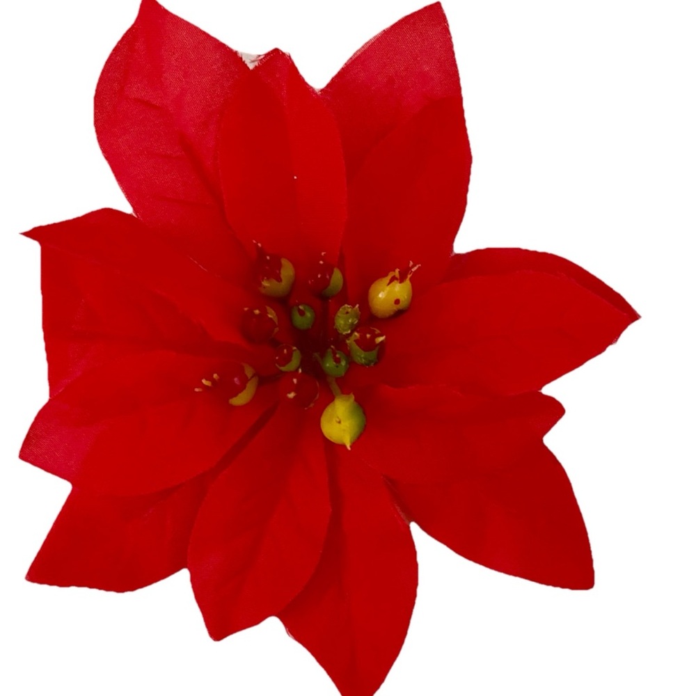 PINUP Rockabilly VLV Hair CLUB Red Fabric Floral One-Size - Picture 4 of 11